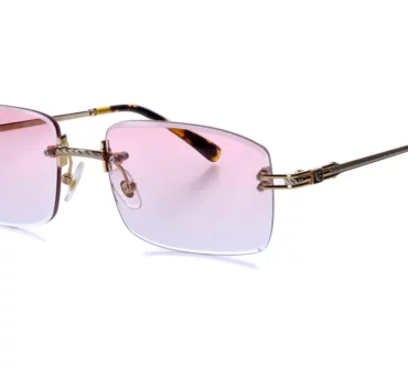 Окуляри сонцезахисні Vintage Eyewear MILANO Yellow & white gold Red lenses