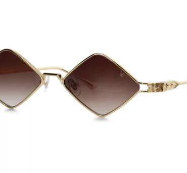 Окуляри сонцезахисні Vintage Eyewear ALMAZ Yellow Gold BROWN GARDIENT LENS
