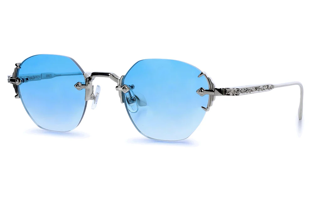 Окуляри сонцезахисні Vintage Eyewear ORNATE White Gold GRADIENT BLUE LENS 1 Окуляри сонцезахисні Vintage Eyewear ORNATE White Gold GRADIENT BLUE LENS