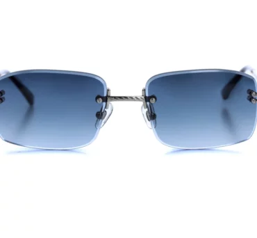 3white gold black lenses